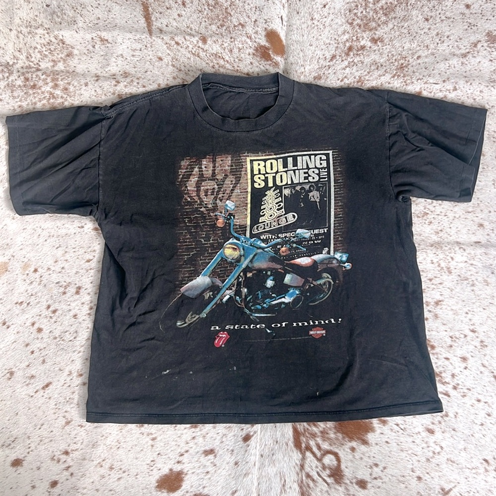 Vintage 1994 Brockum Rolling Stones Harley Davidson VooDoo Lounge T-Shirt